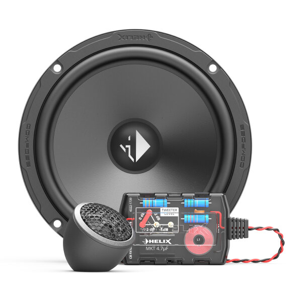 HELIX CB K165.2-S3 - 165 mm 2-Wege Speaker Kit mit 3 Ω Impedanz und Seidenkalotten Hochtöner