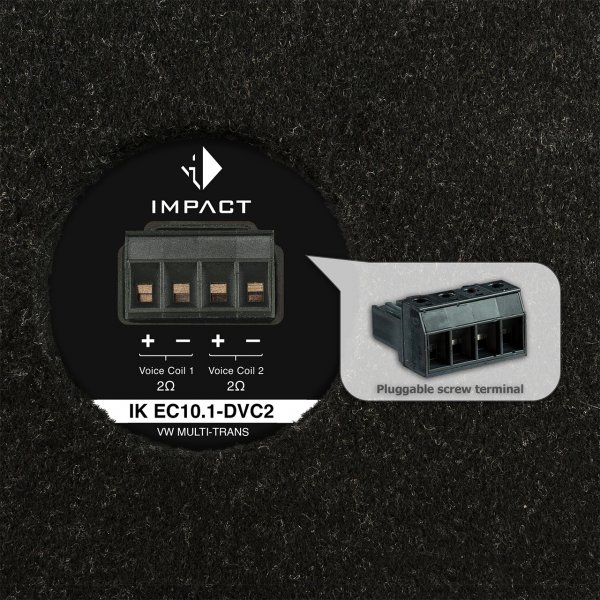Helix HELIX IK EC10.1-DVC2 – VW MULTI-TRANS - 25cm Subwoofer Sitzkonsole VW T-Modelle